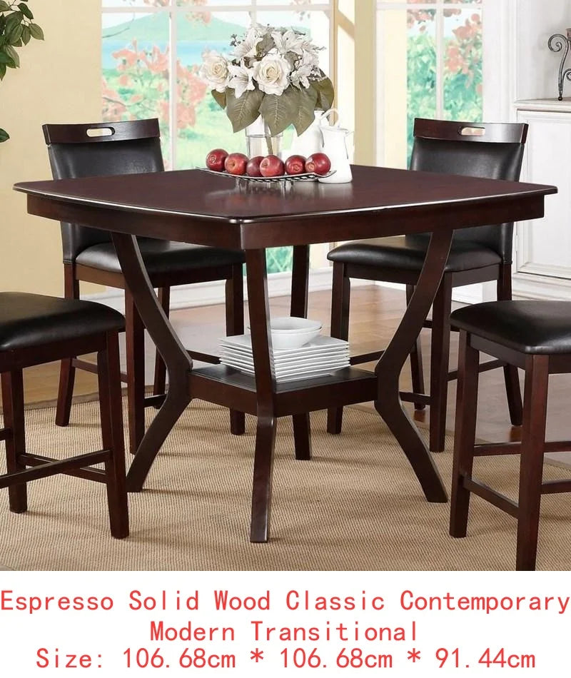 Formal Dining Set With Solid Wood Table And Chairs