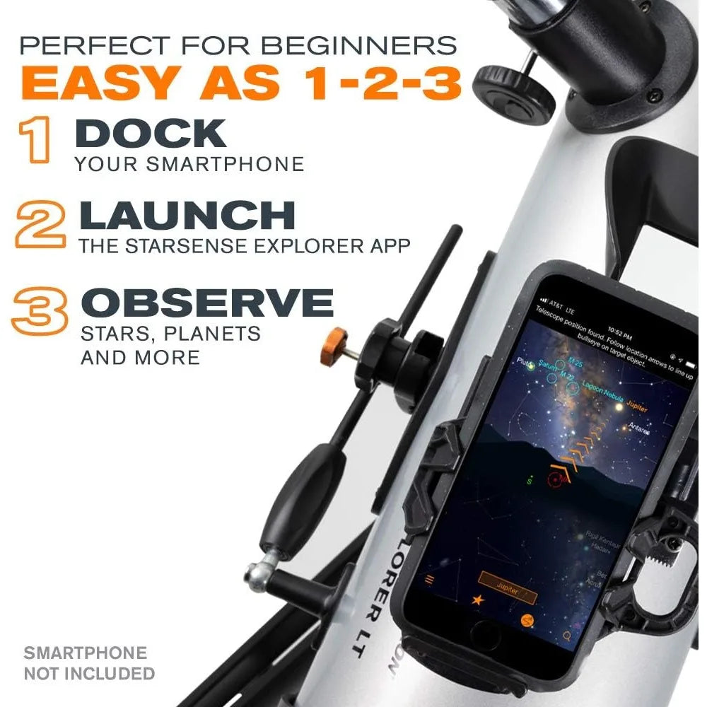 22452 StarSense Explore LT114AZ Newtonian Reflector Telescope with Smartphone App-Enabled Technology - Includes Two Eyepieces