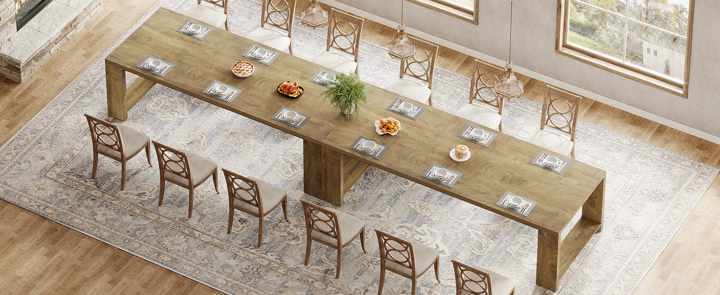 Tribesigns Modern Dining Table With Durable Pedestal Base