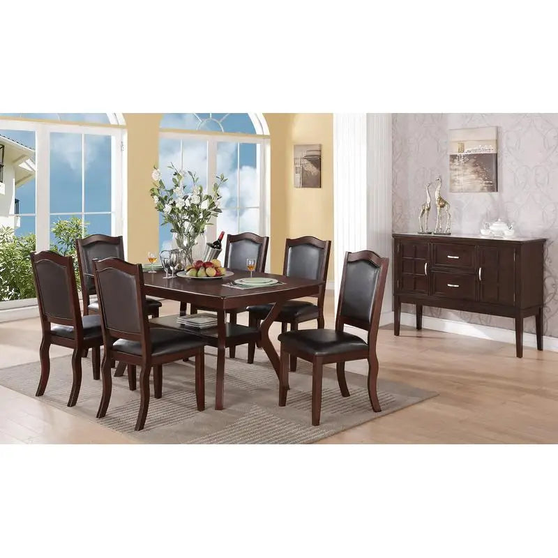 Formal Dining Set With Solid Wood Table And Chairs