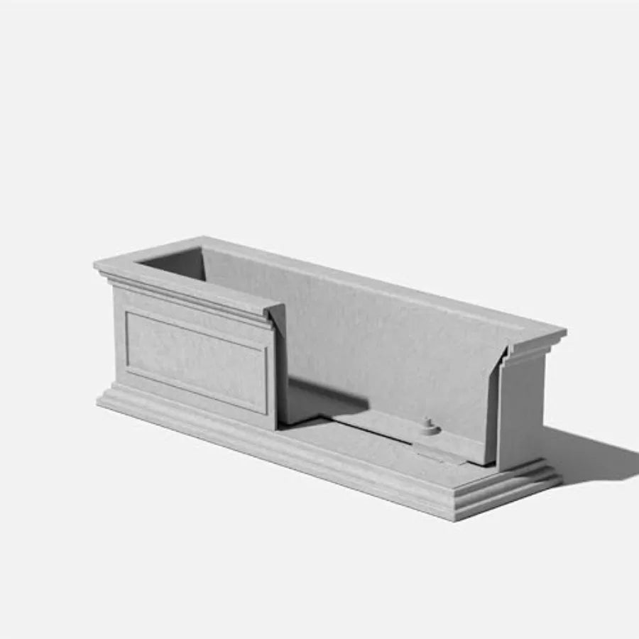 Plastic Window Box Planter Rectangular Windowsill Crack Resistant All Weather