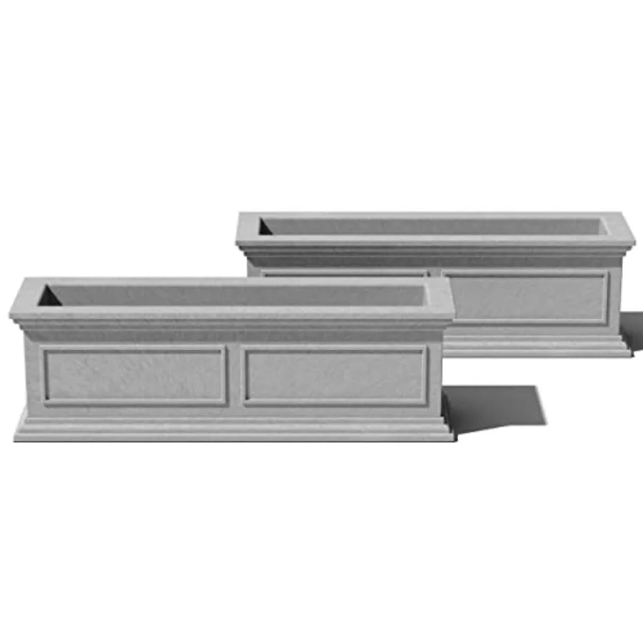 Plastic Window Box Planter Rectangular Windowsill Crack Resistant All Weather