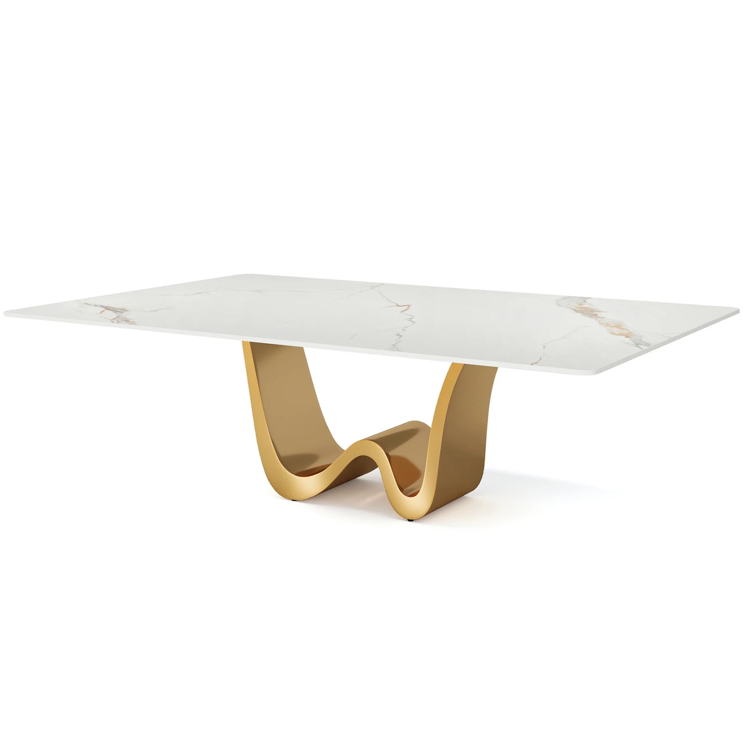 Tribesigns Sintered Stone Dining Table Modern Rectangle