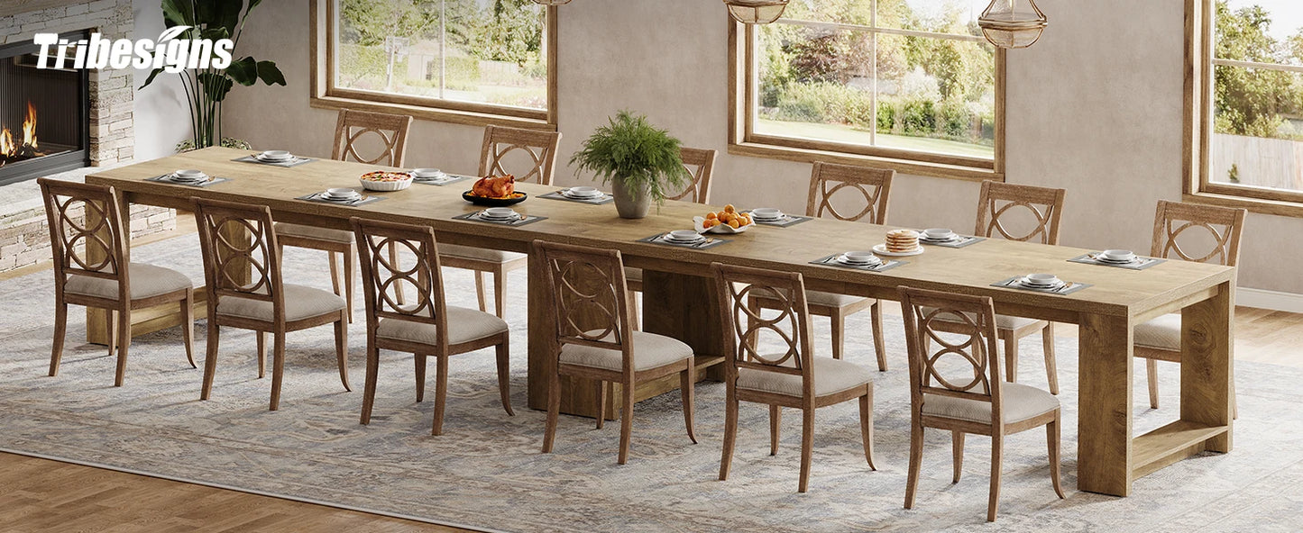 Tribesigns Modern Dining Table With Durable Pedestal Base