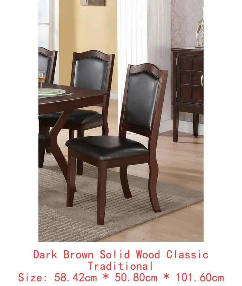Formal Dining Set With Solid Wood Table And Chairs