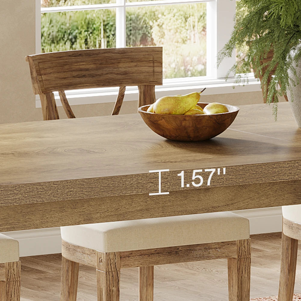 Tribesigns Modern Dining Table With Durable Pedestal Base