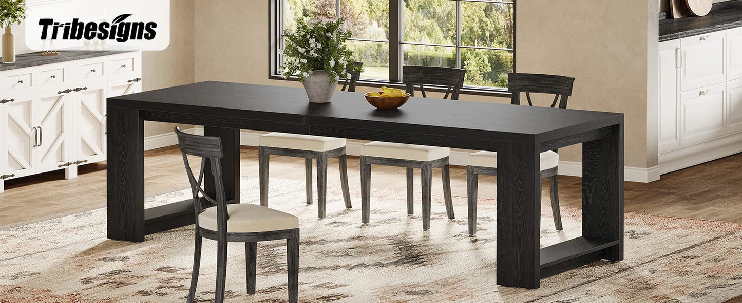 Tribesigns Modern Dining Table With Durable Pedestal Base