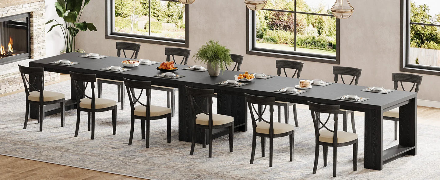 Tribesigns Modern Dining Table With Durable Pedestal Base