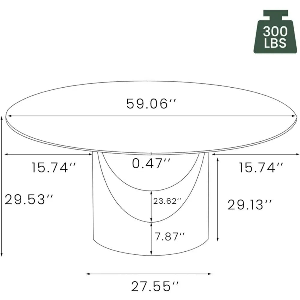 Modern Round Dining Table With Sintered Stone And Bronze Pedestal