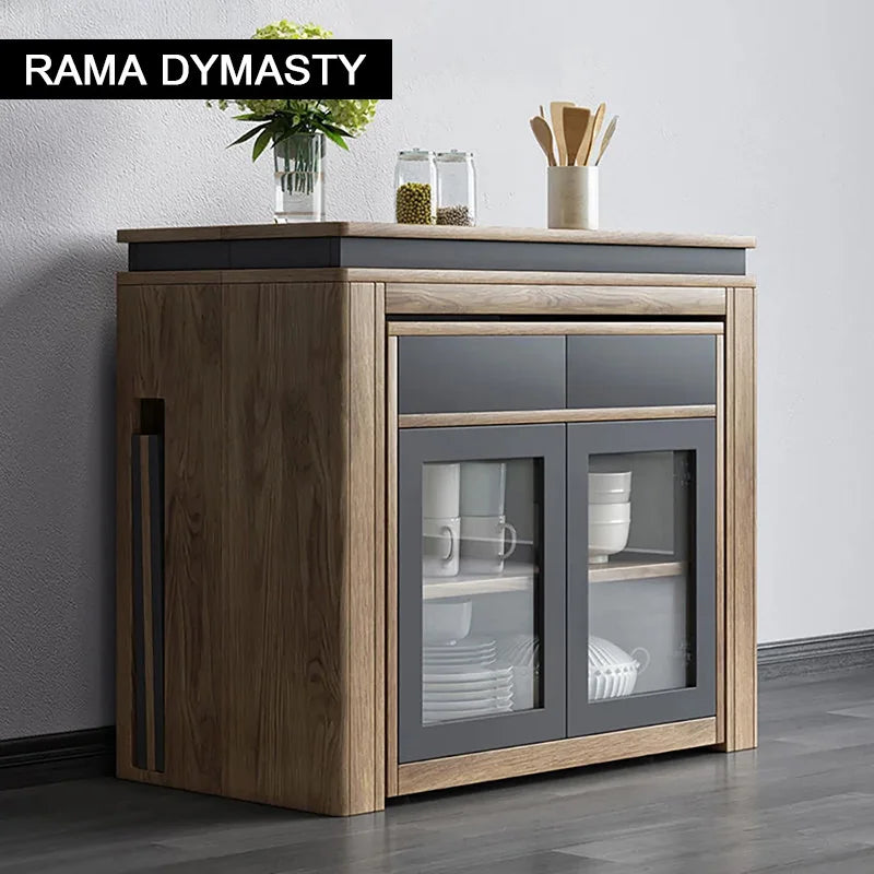 Rama Dymasty Modern Extendable Dining Table With Storage