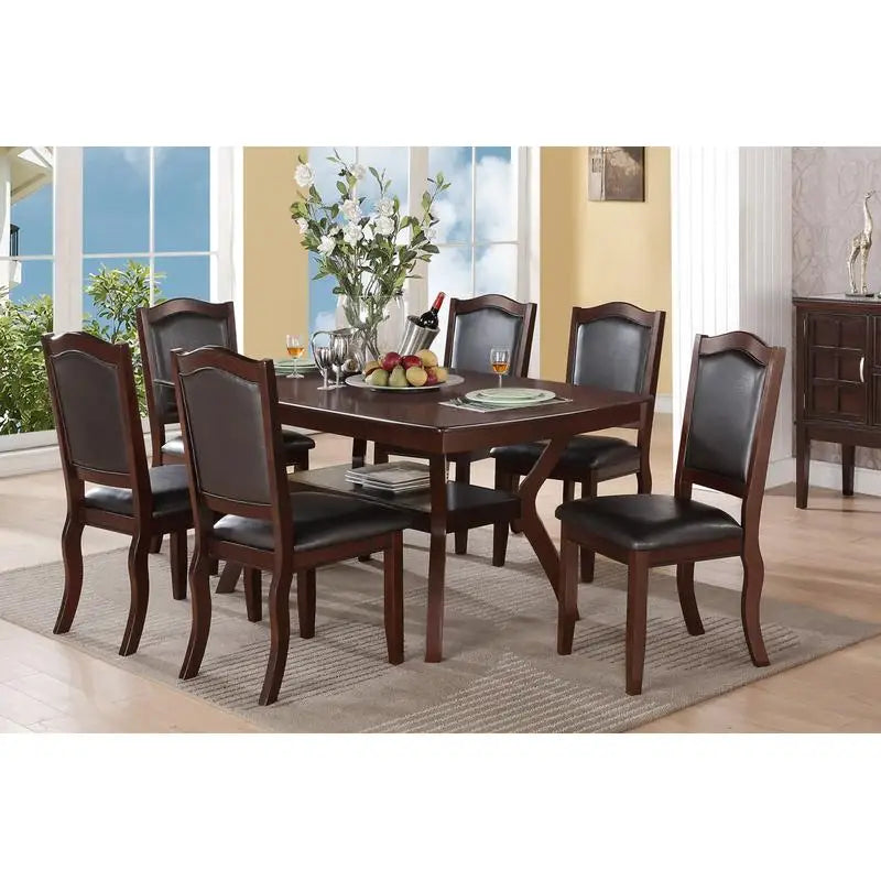 Formal Dining Set With Solid Wood Table And Chairs