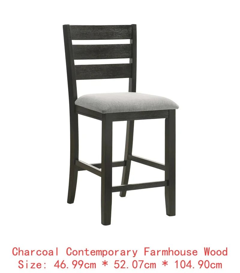Contemporary 6-Piece Dining Set With Extendable Table And Upholstered Chairs