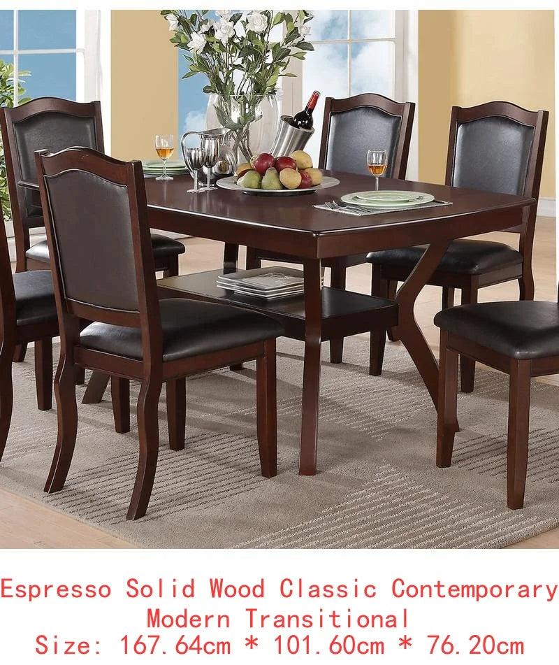 Formal Dining Set With Solid Wood Table And Chairs