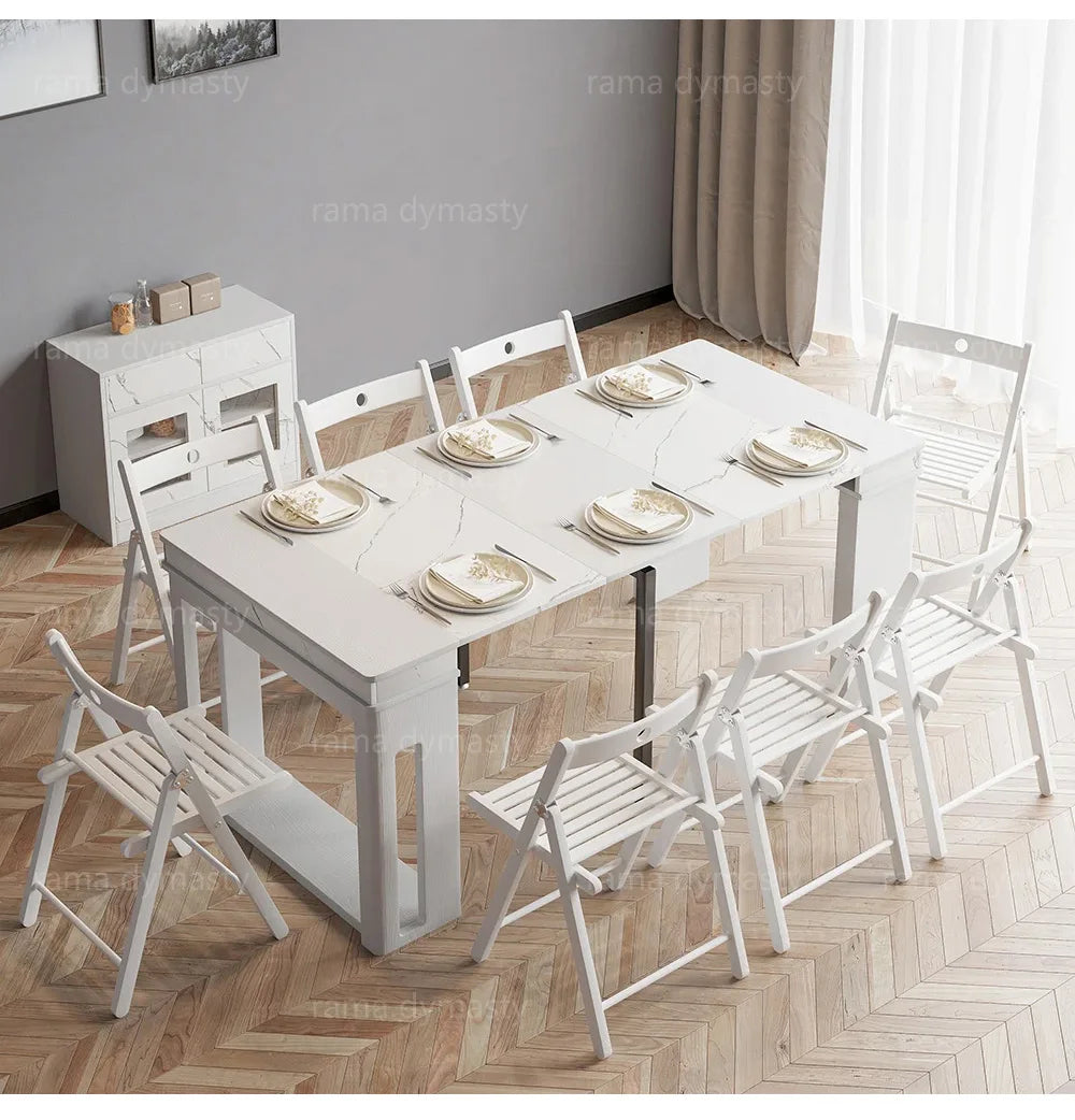 Rama Dymasty Modern Extendable Dining Table With Storage