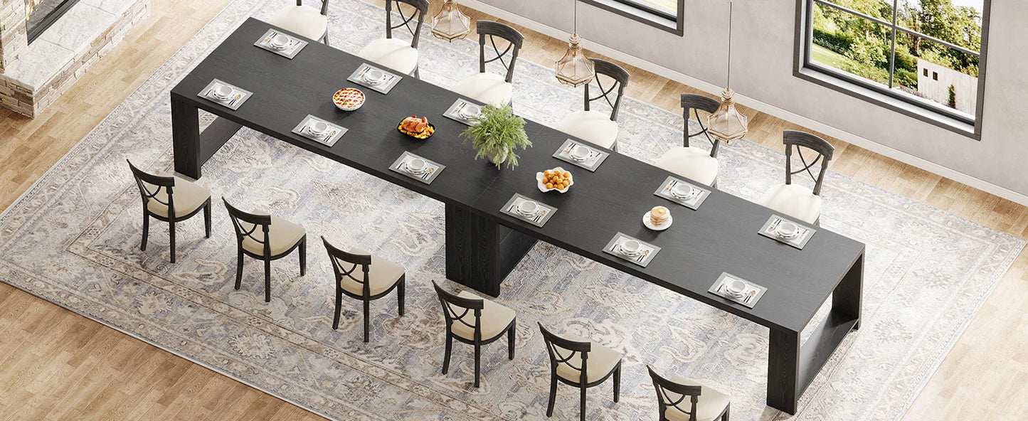 Tribesigns Modern Dining Table With Durable Pedestal Base