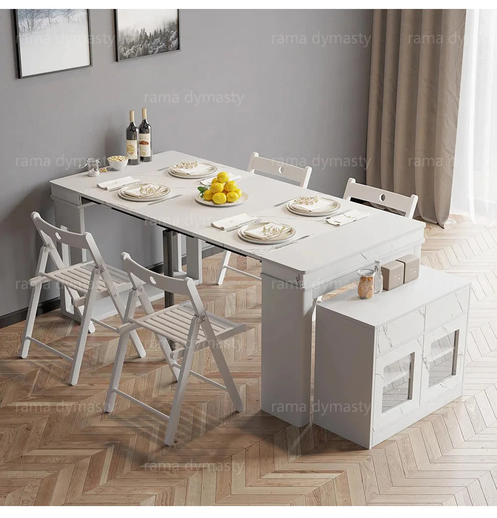 Rama Dymasty Modern Extendable Dining Table With Storage
