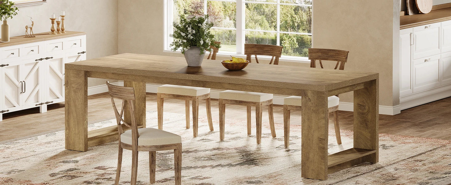 Tribesigns Modern Dining Table With Durable Pedestal Base