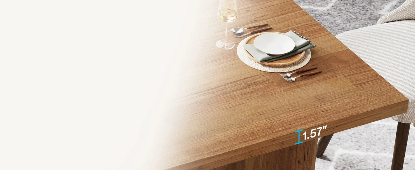 Little Tree Farmhouse Dining Table for Dining Room
