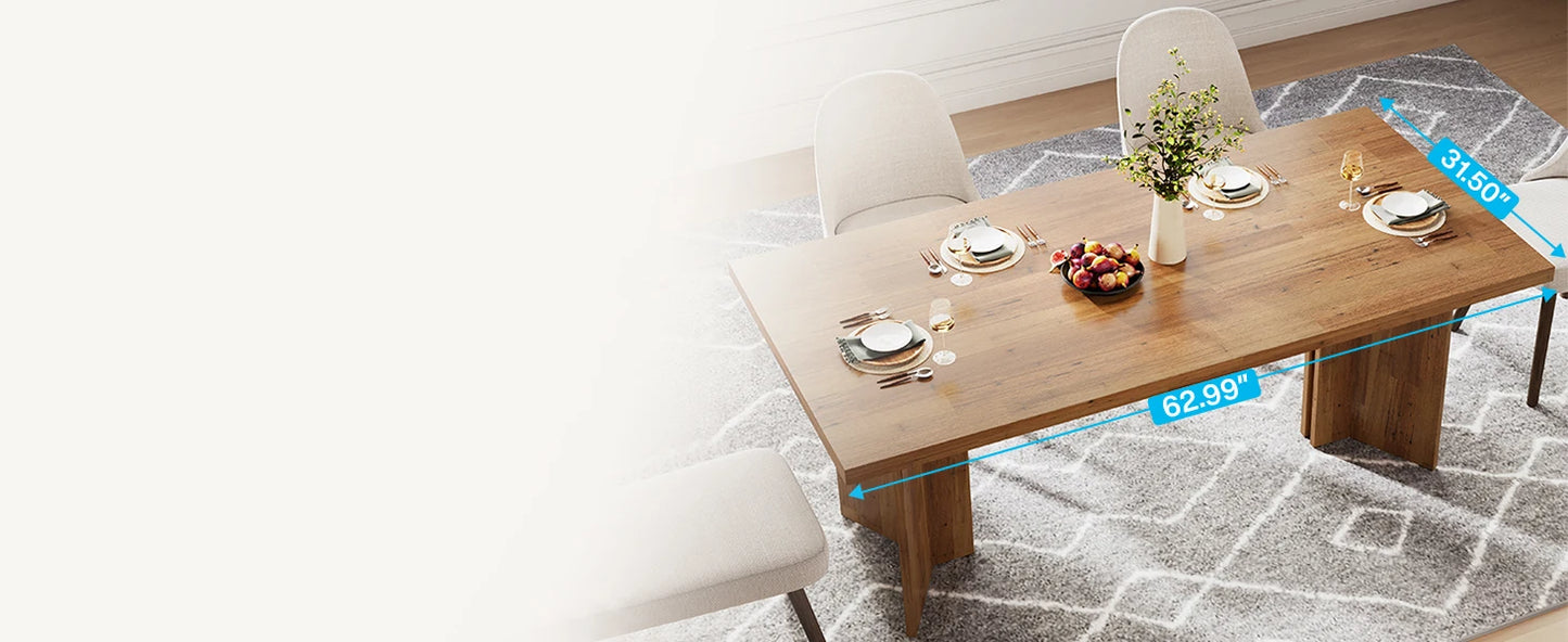 Little Tree Farmhouse Dining Table for Dining Room