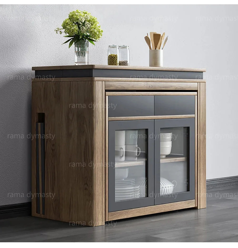 Rama Dymasty Modern Extendable Dining Table With Storage