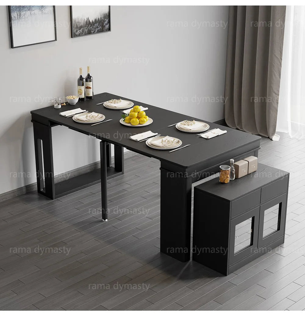 Rama Dymasty Modern Extendable Dining Table With Storage