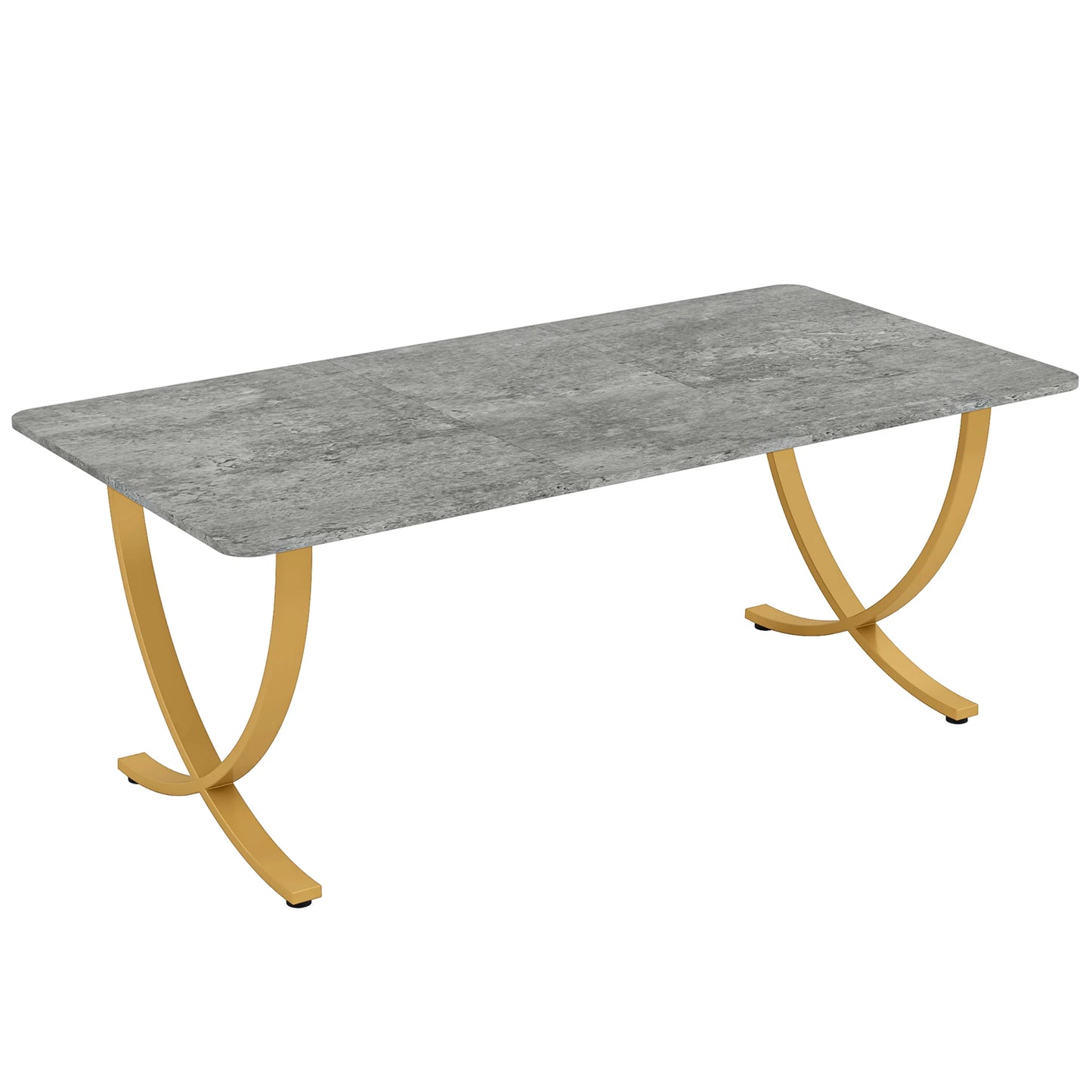 Tribesigns Modern Dining Table With Faux Marble Top Kitchen